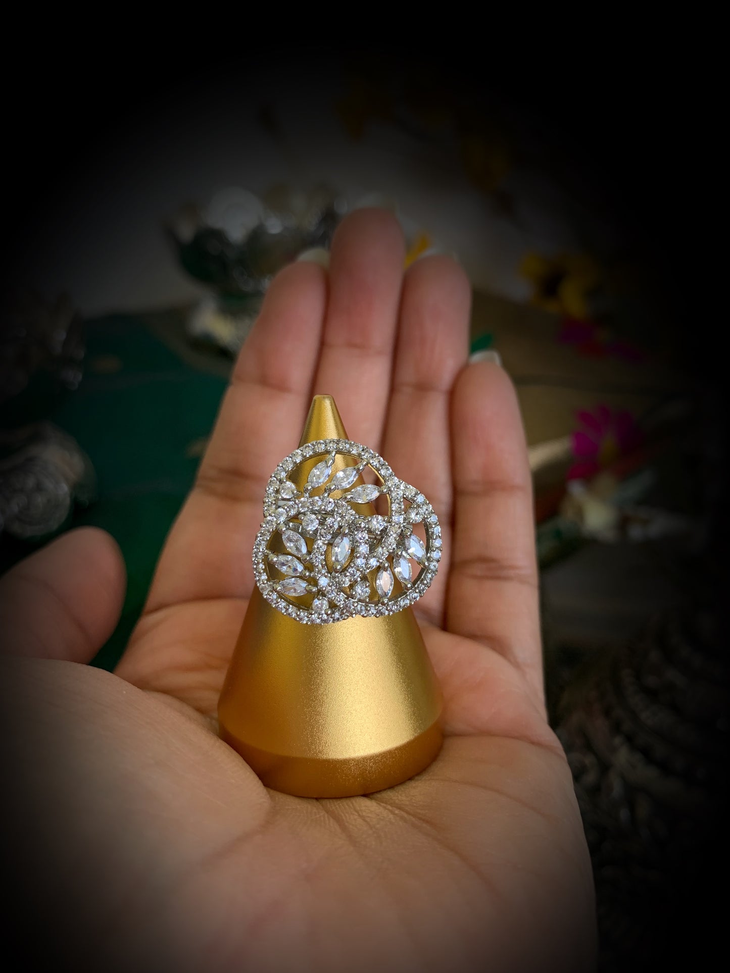 Lipi Adjustable Cocktail Ring