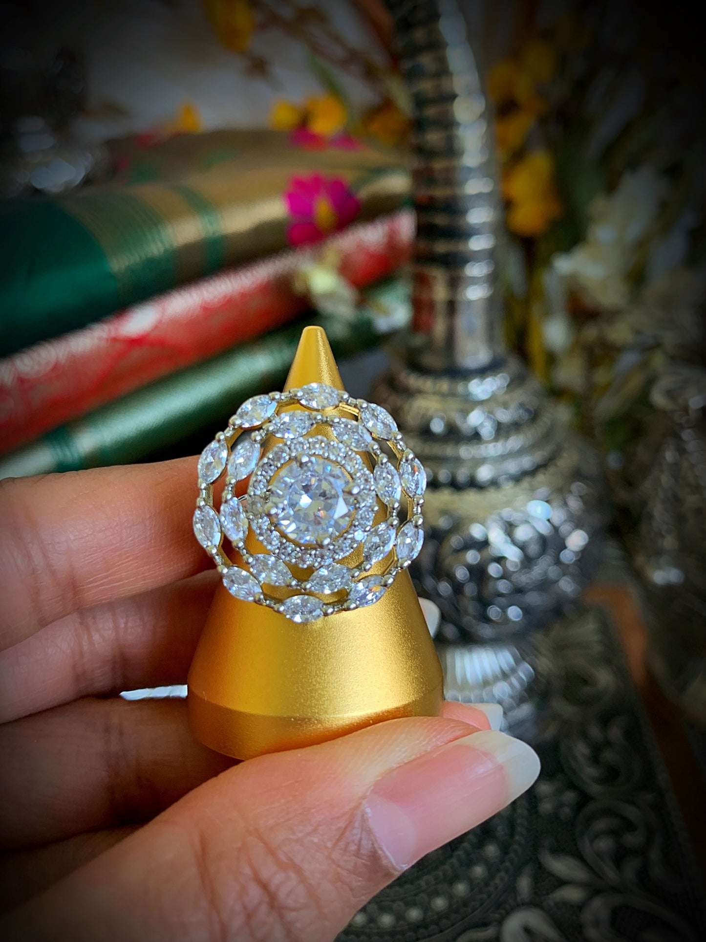 Amila Adjustable Cocktail Ring