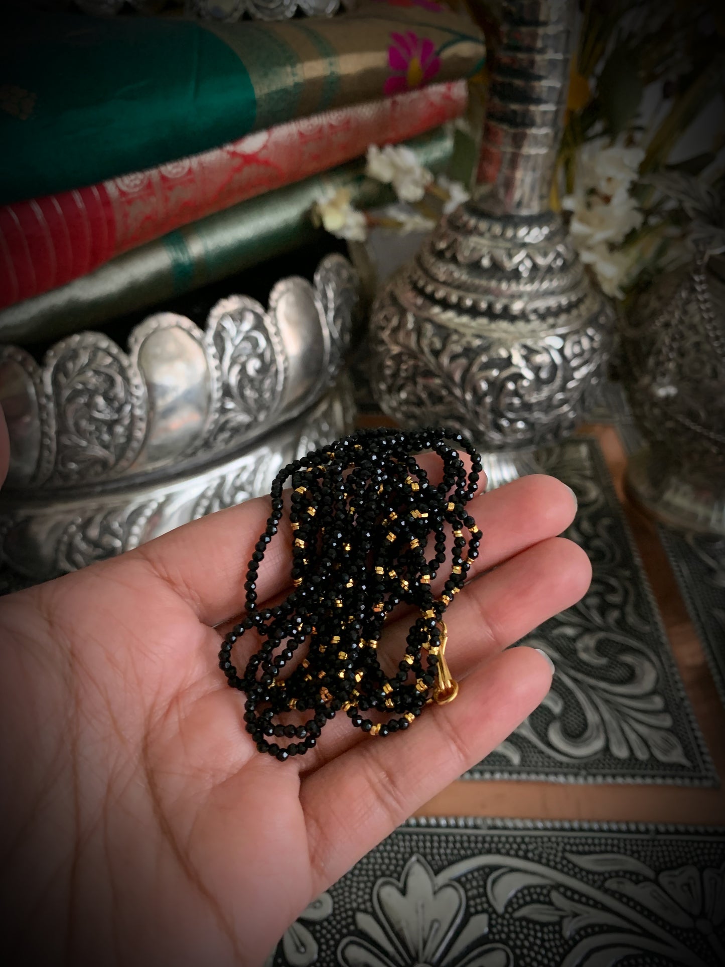 Classy Black Bead Strands