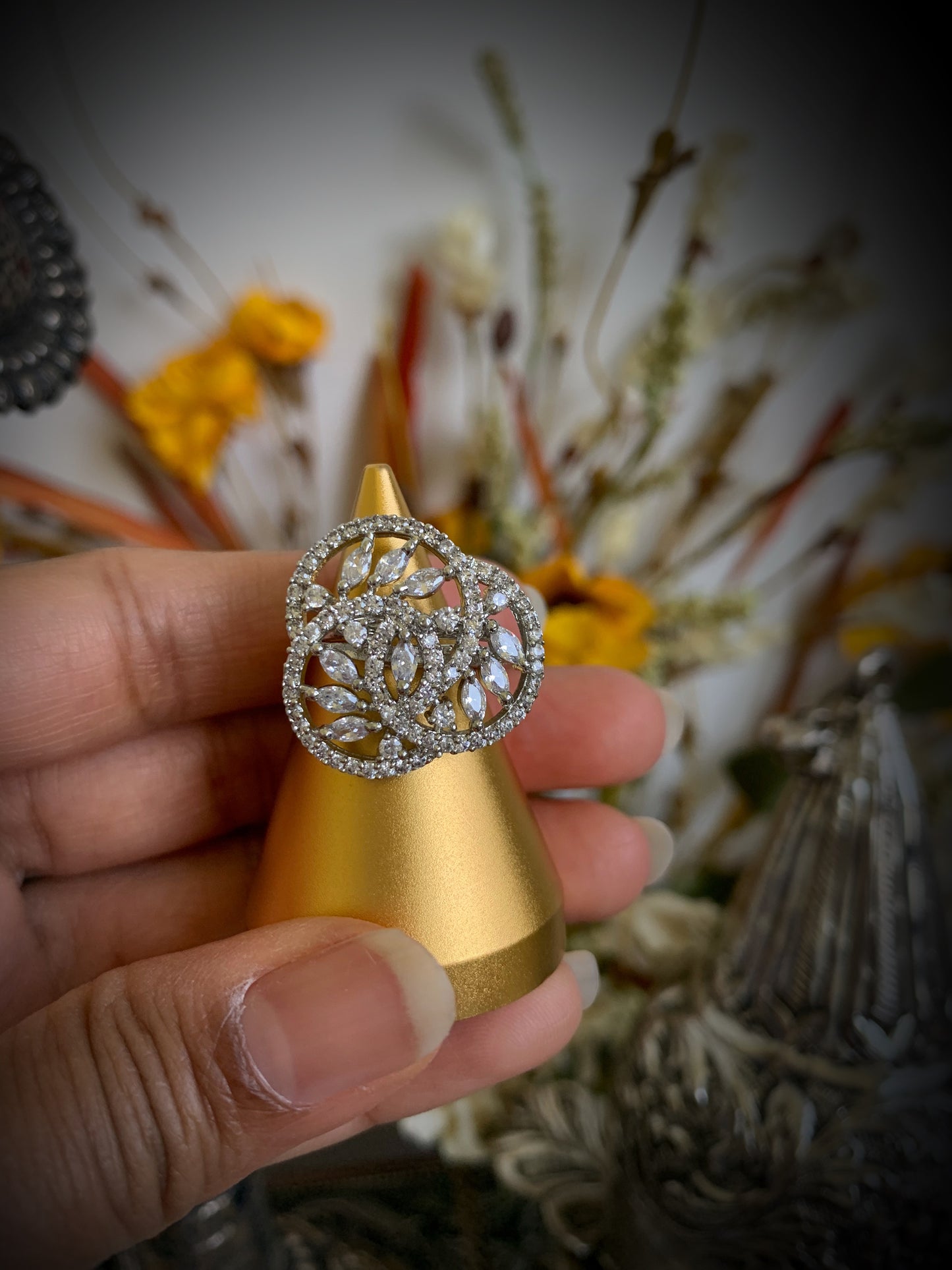 Lipi Adjustable Cocktail Ring
