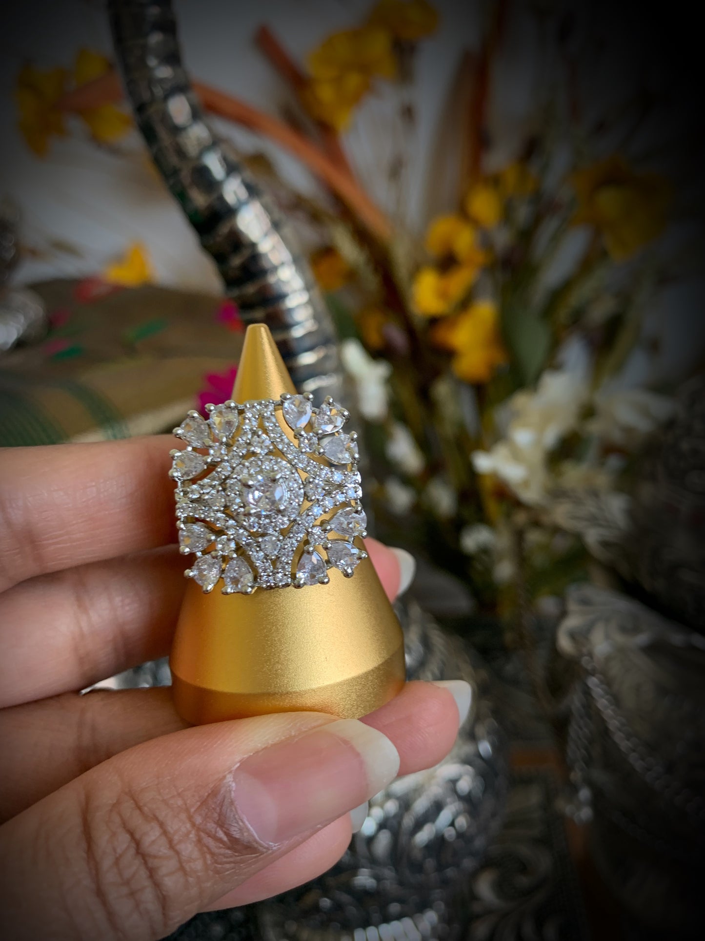 Kim Adjustable Cocktail Ring