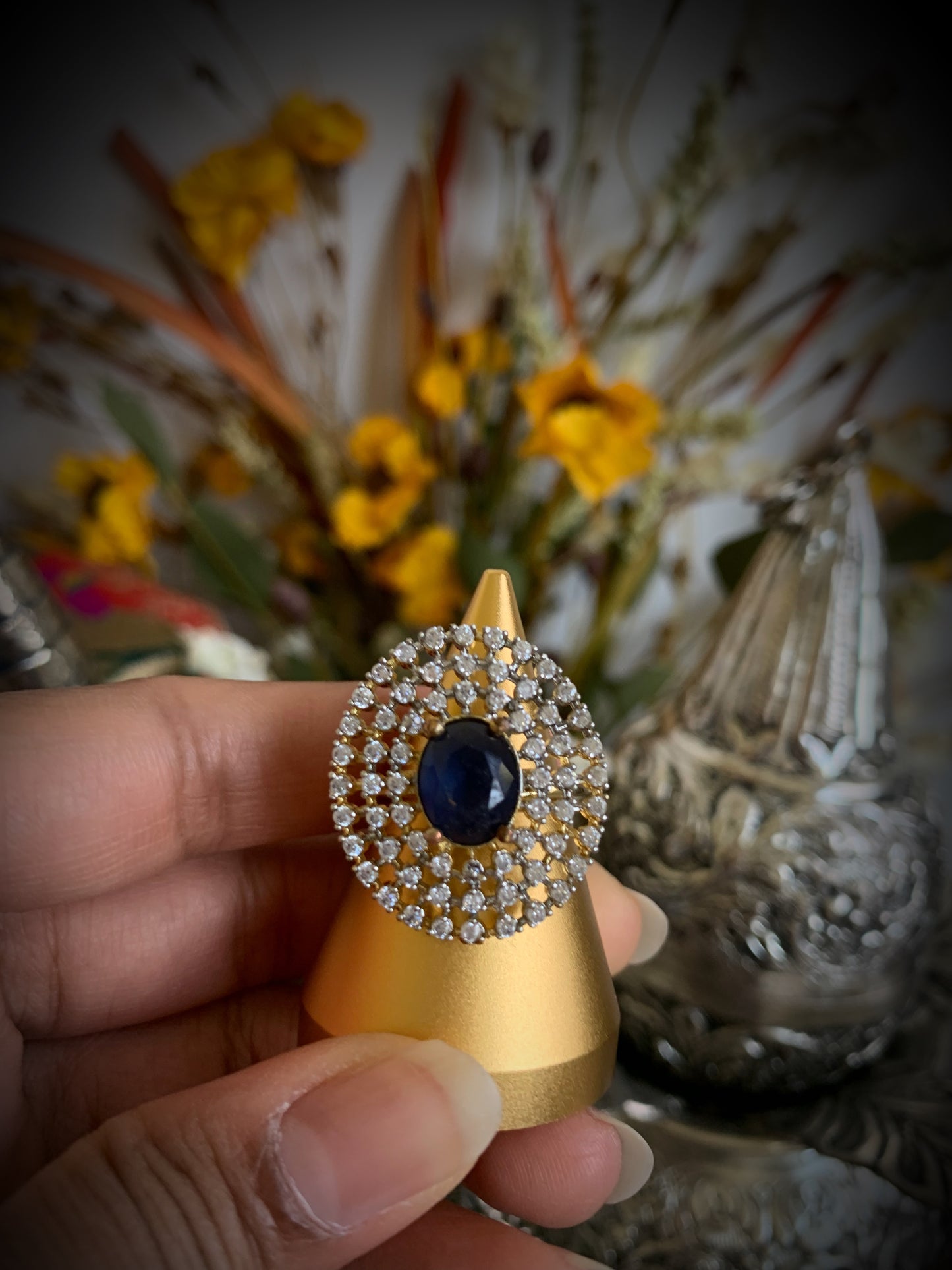 Rivaaz Adjustable Cocktail Ring