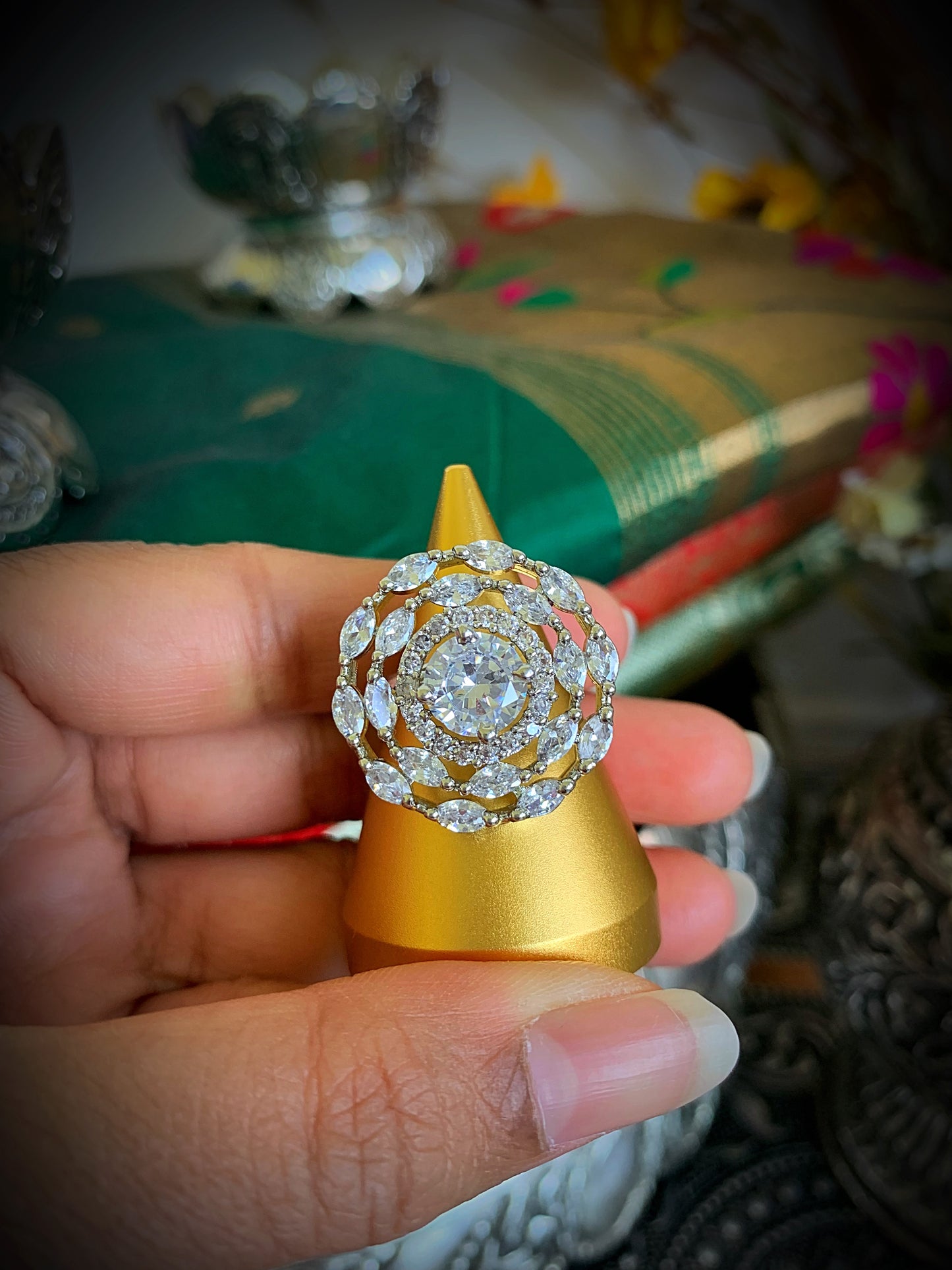 Amila Adjustable Cocktail Ring