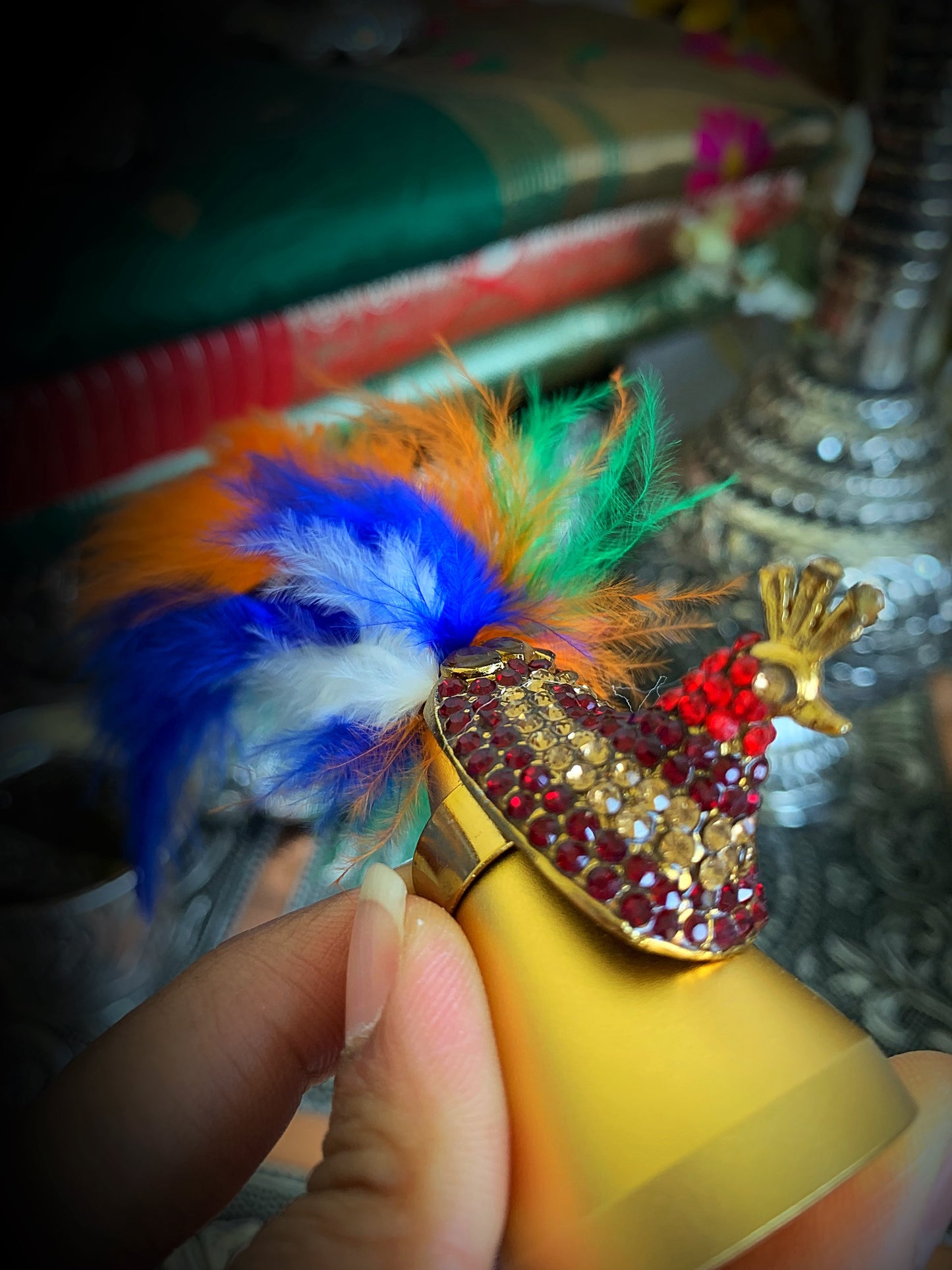 Peacock Adjustable cocktail Ring