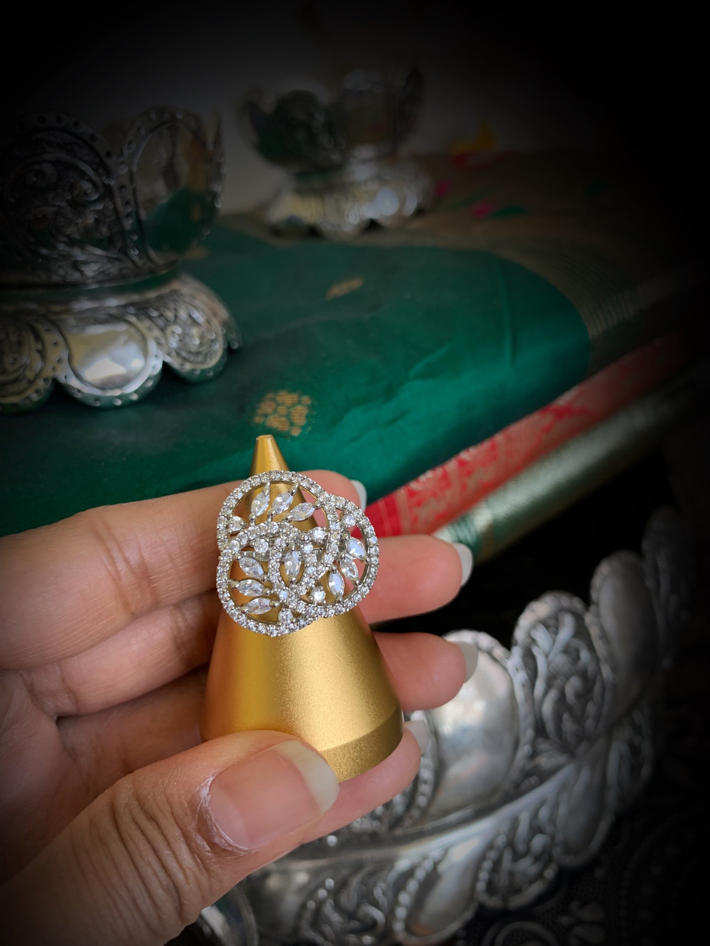 Lipi Adjustable Cocktail Ring