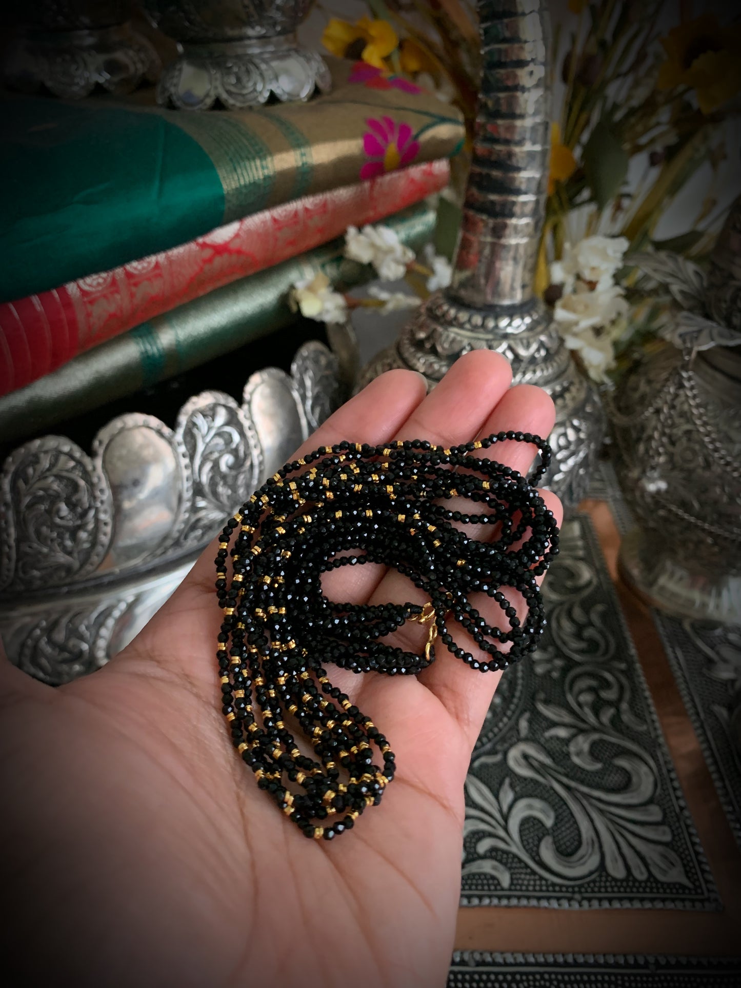 Classy Black Bead Strands