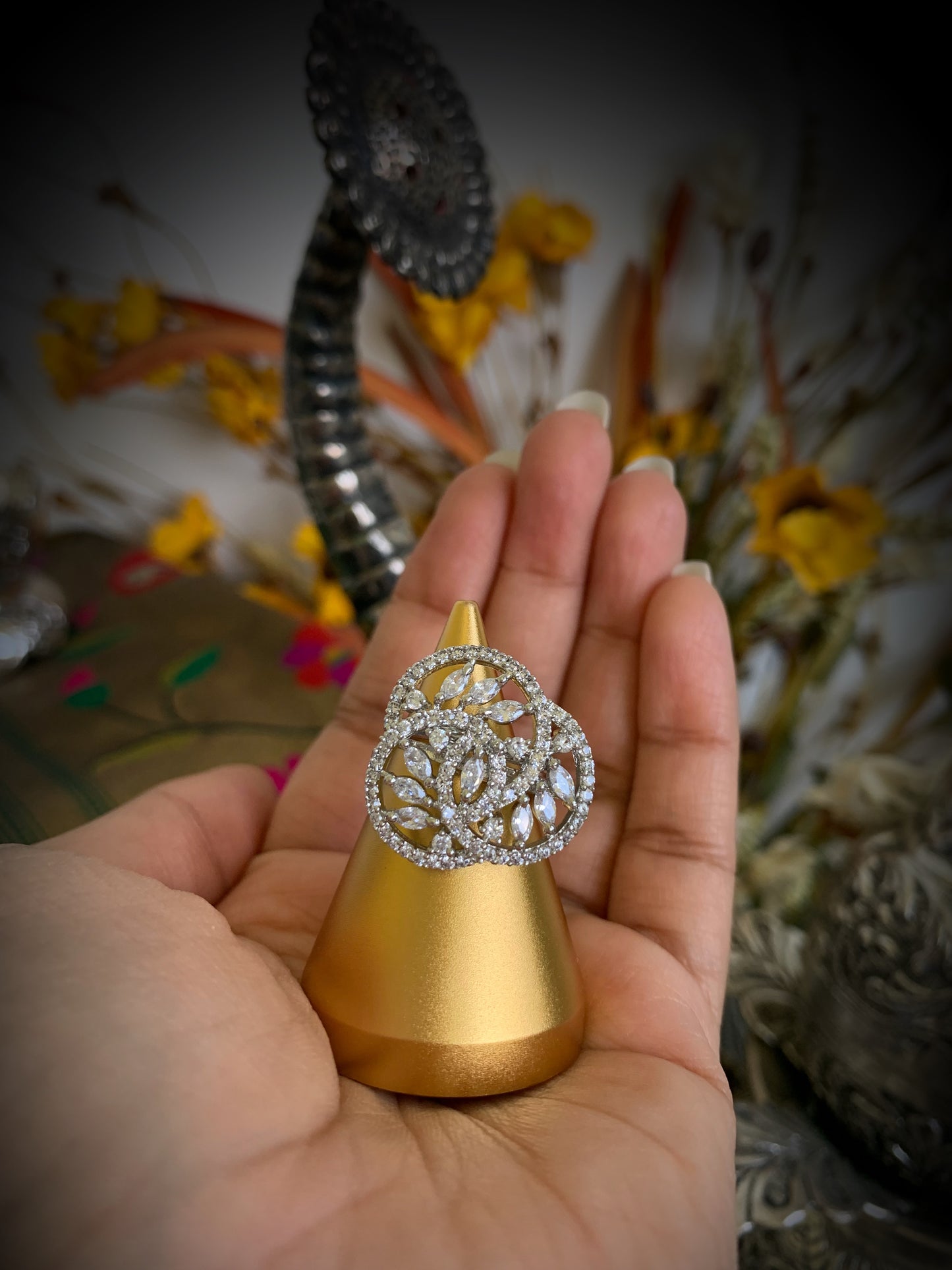 Lipi Adjustable Cocktail Ring