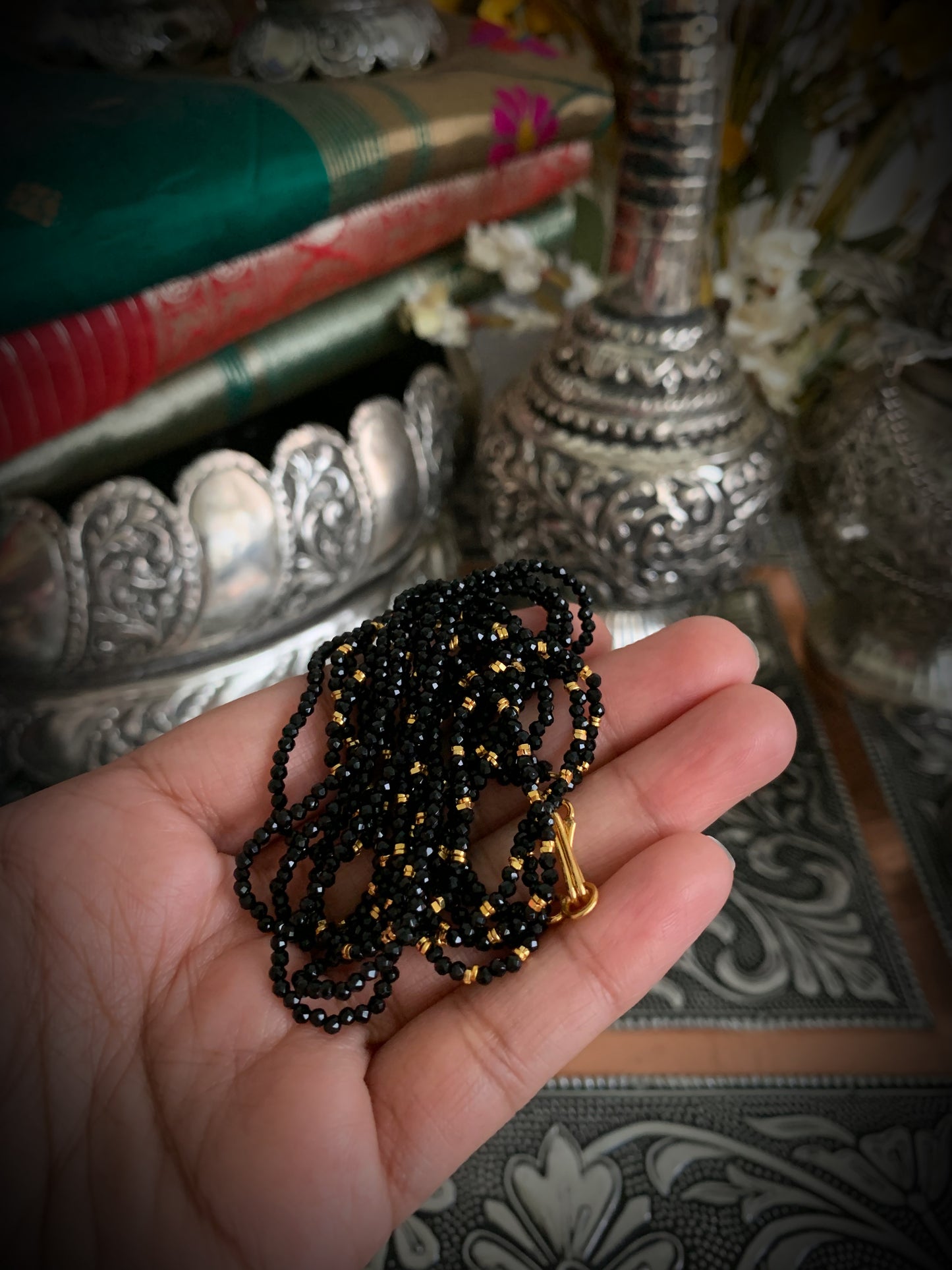 Classy Black Bead Strands