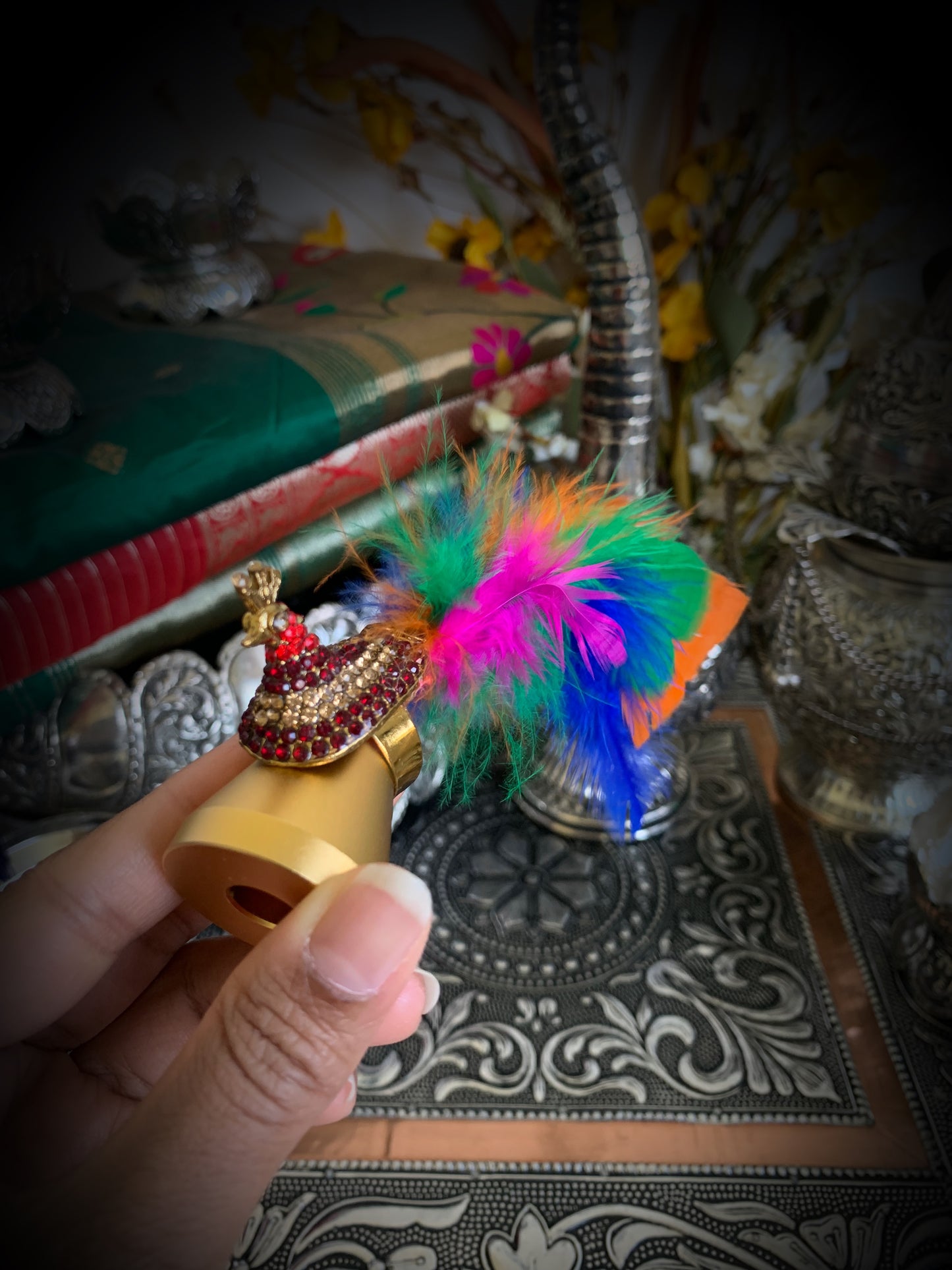 Peacock Adjustable cocktail Ring