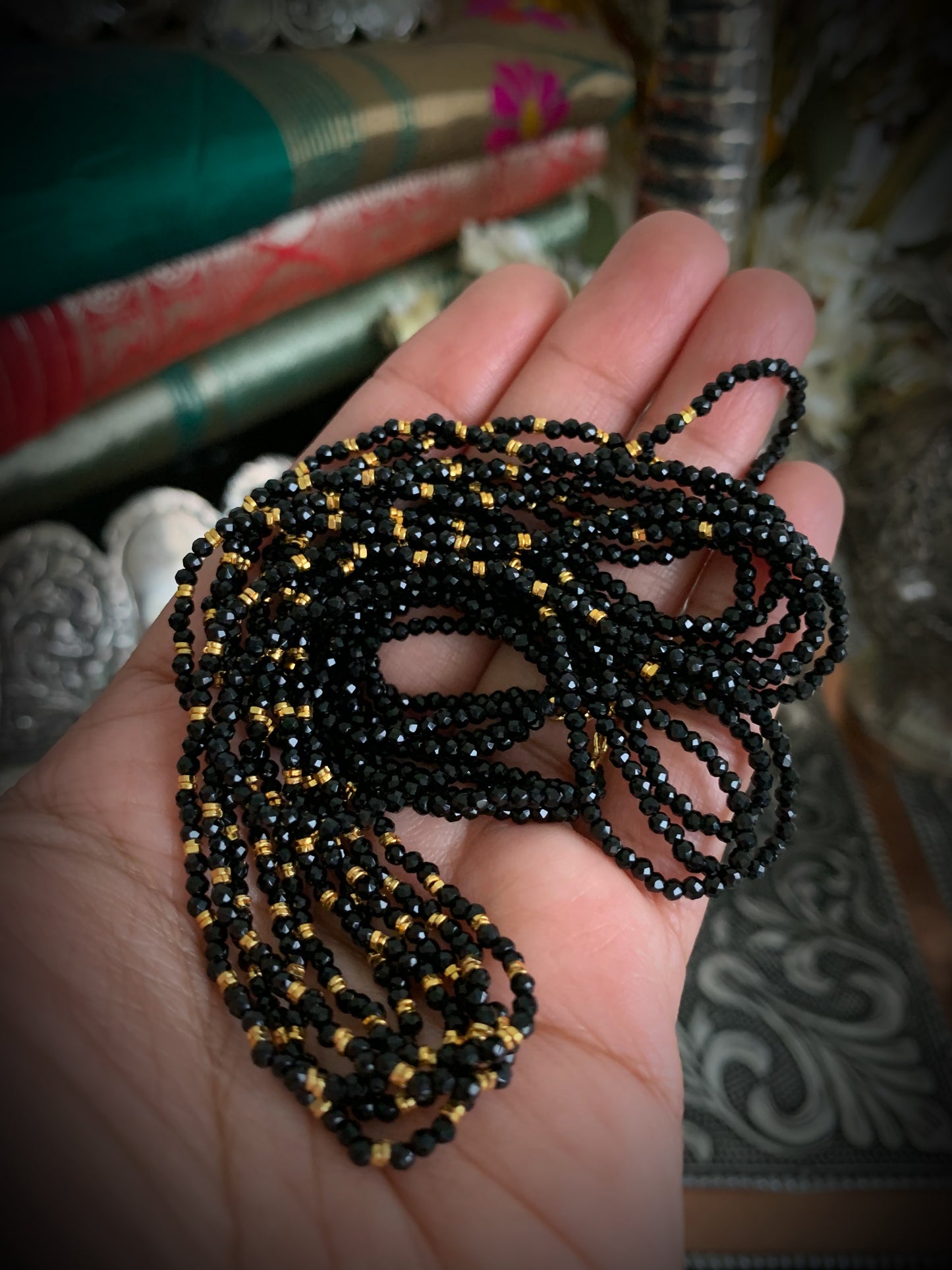 Classy Black Bead Strands