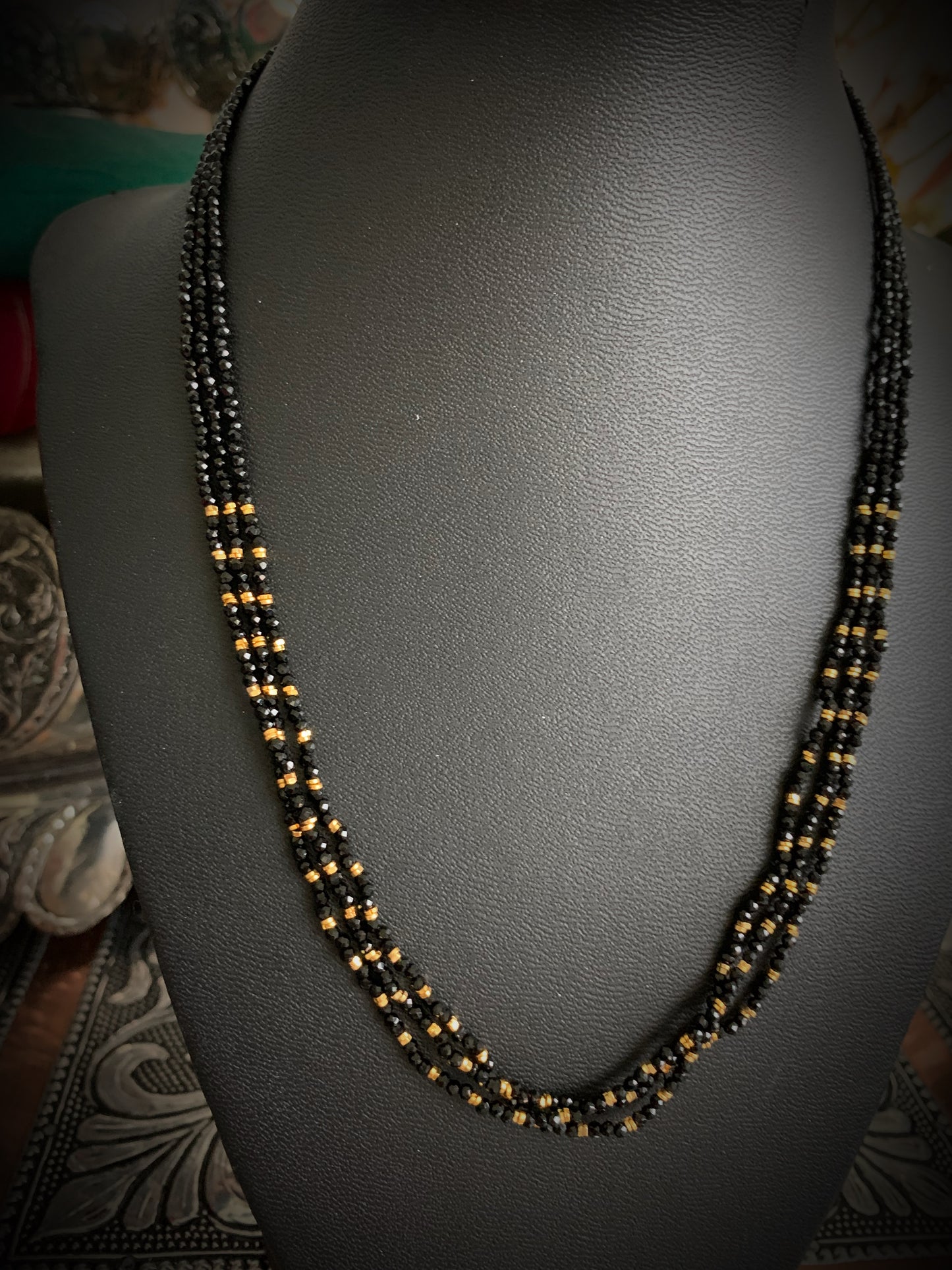 Classy Black Bead Strands