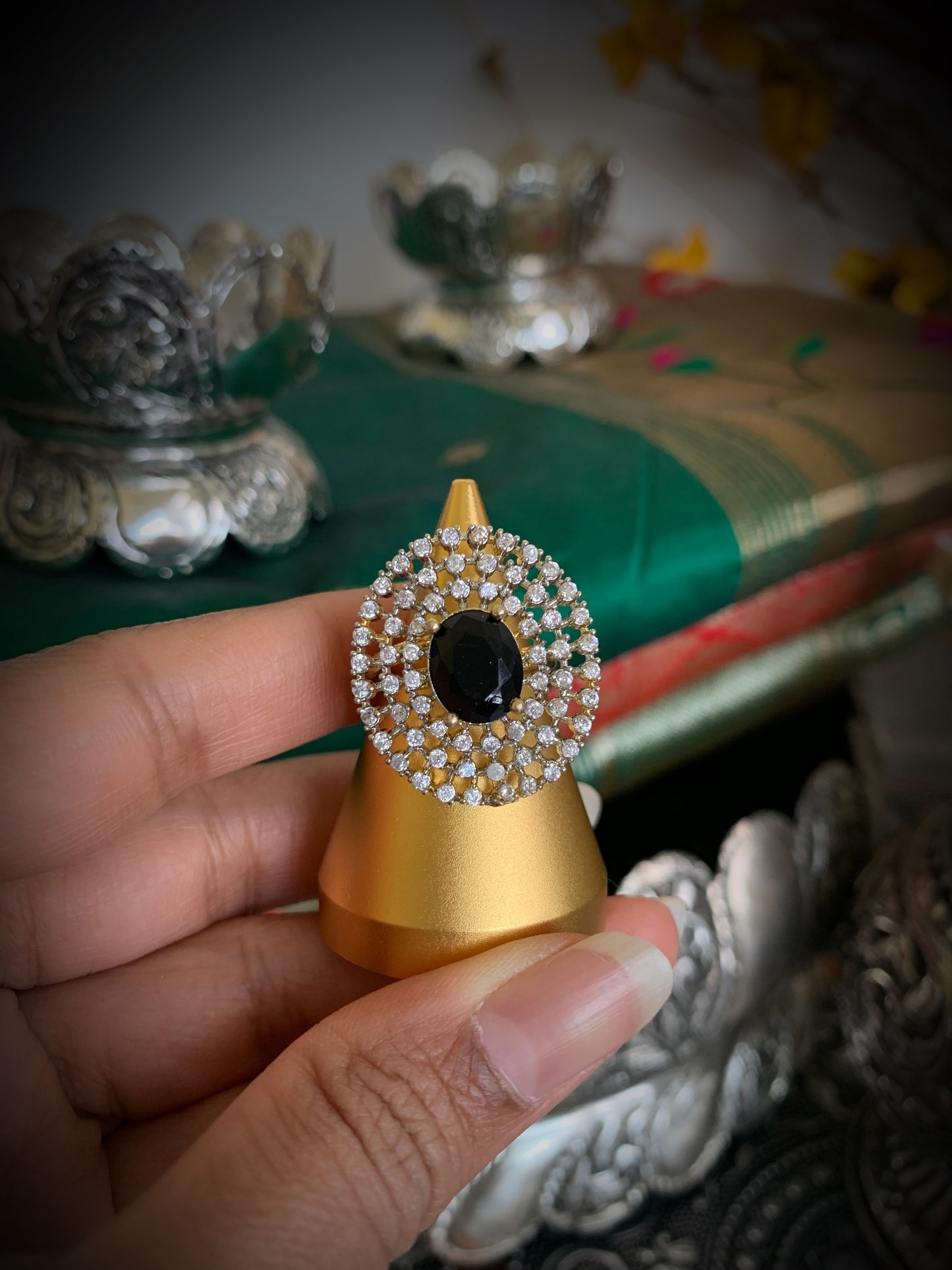 Rivaaz Adjustable Cocktail Ring